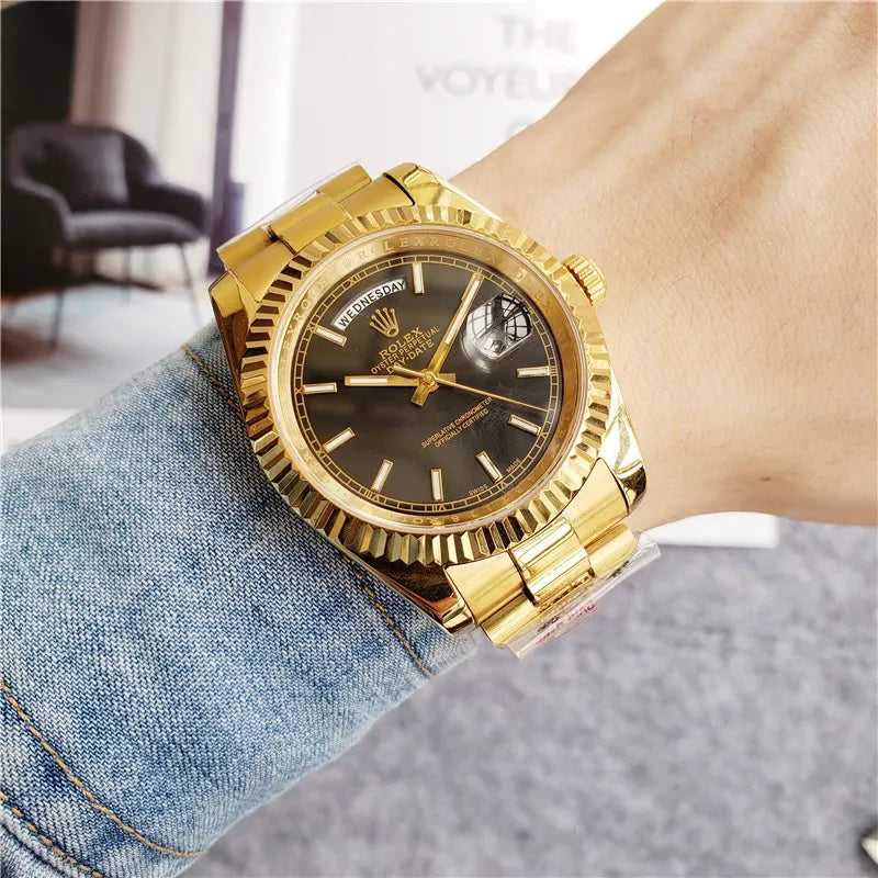 Rolex Gold Black Dial - Hình 2