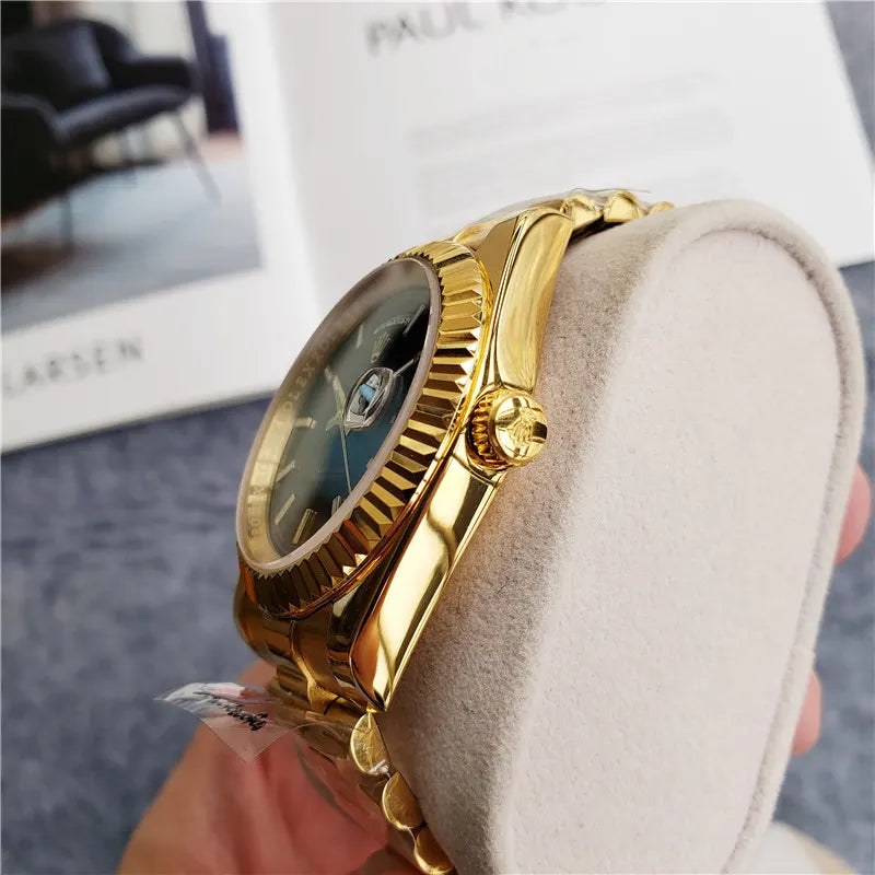 Rolex Gold Black Dial - Hình 4