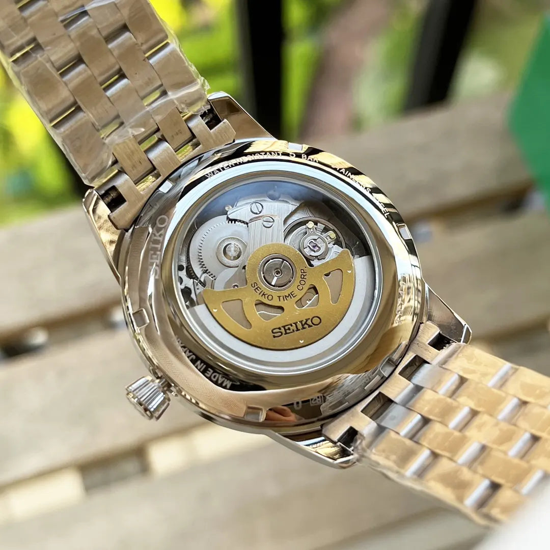 stainless Seiko Presage Green Dial - Hình 2